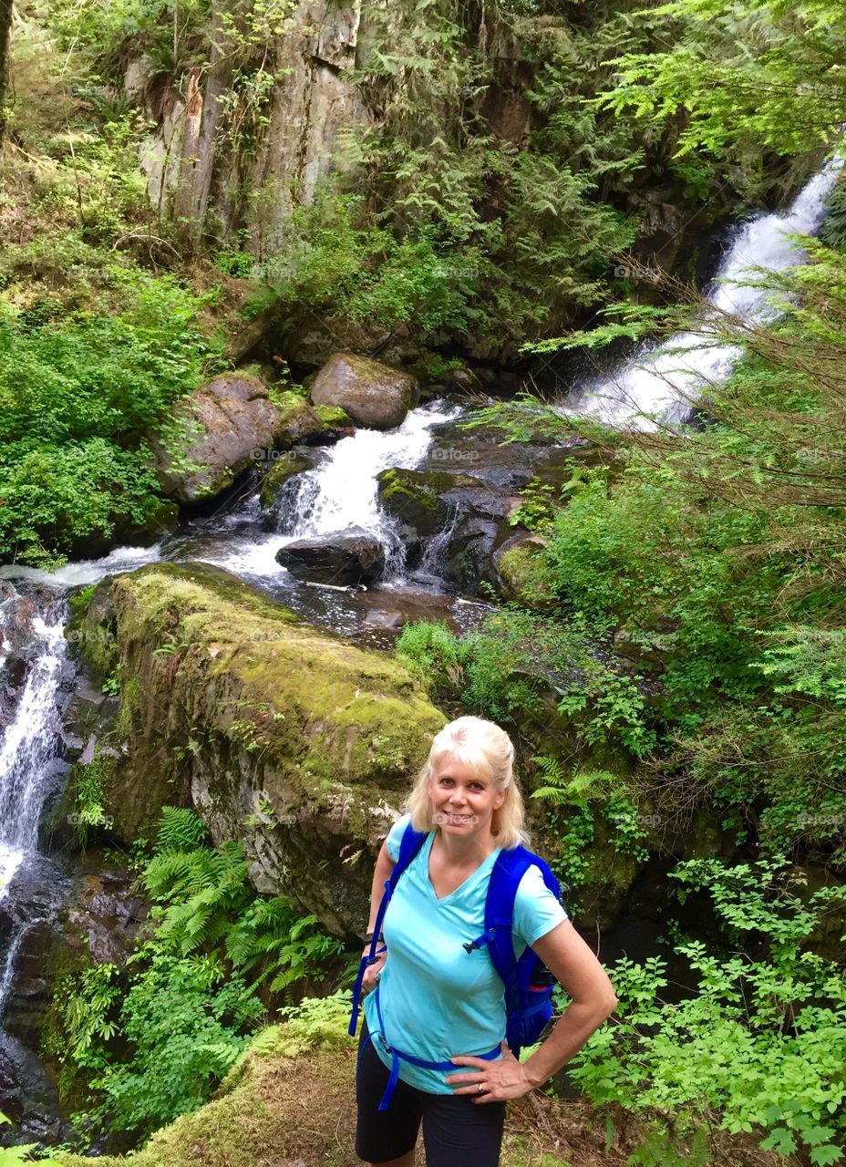 Love the beauty of finding a waterfall during a hike 