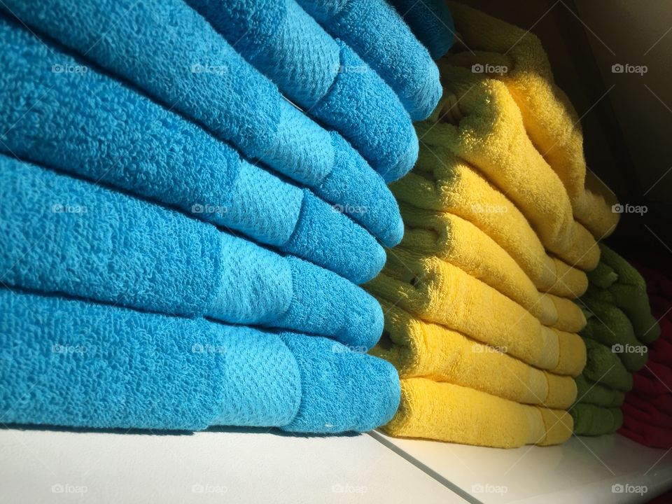 Folded towels