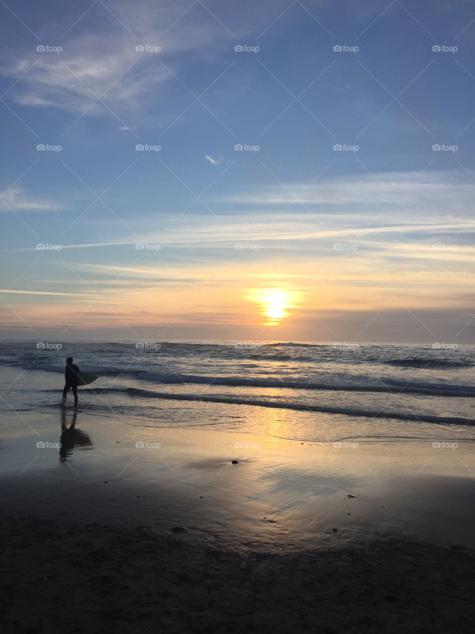 Sunset surfer
