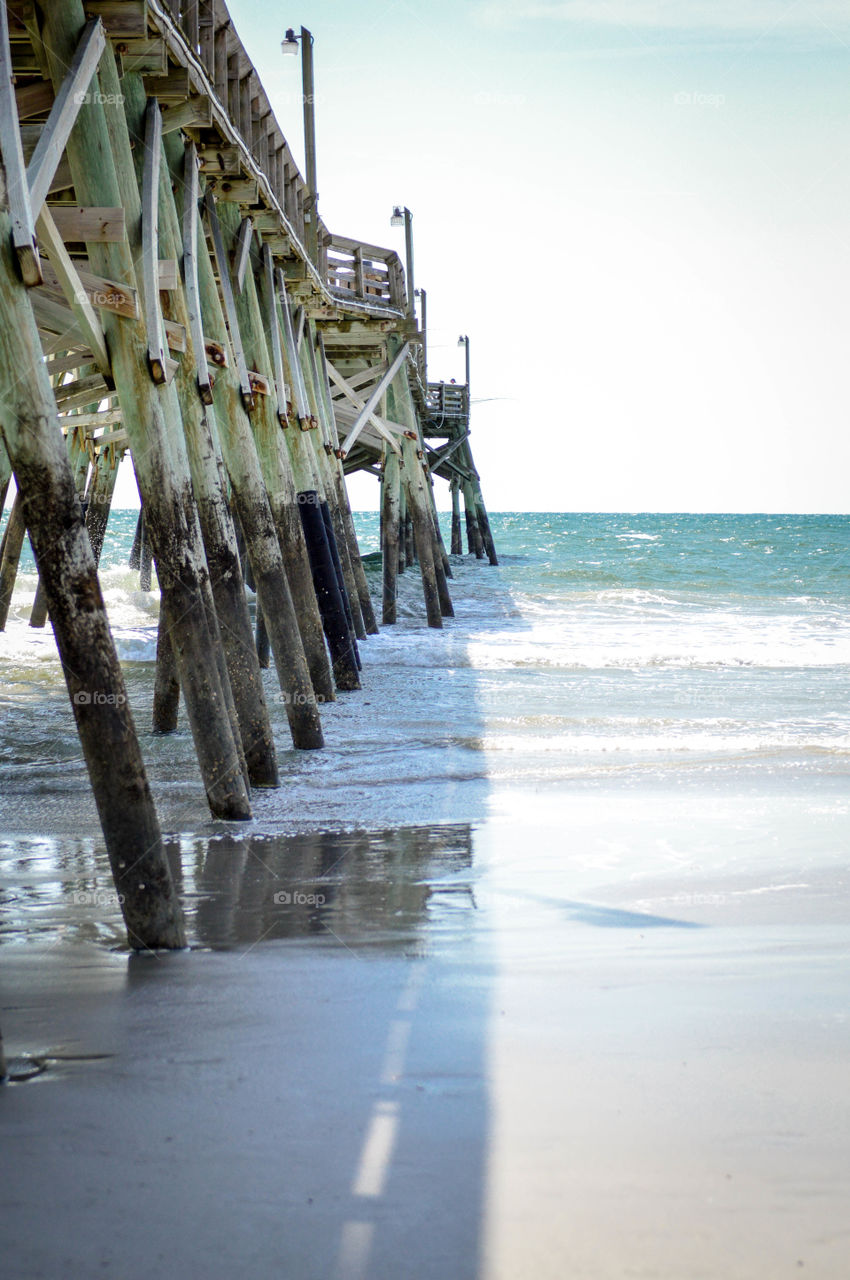 Beach and pier at Surfside Beach, SC