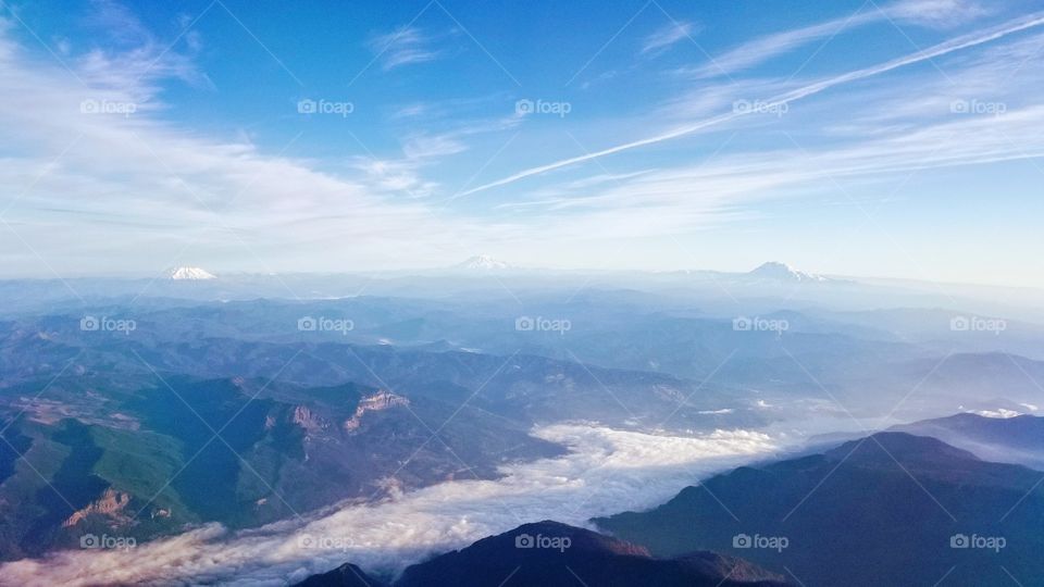 Mt. Rainier, Adams and Saint Helens