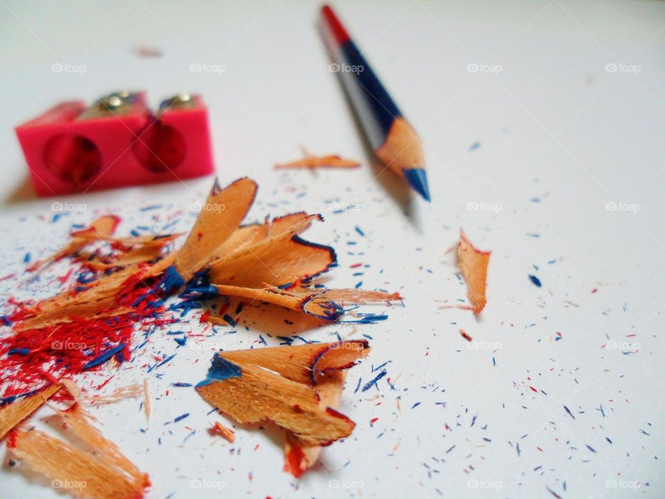 sharpened pencil and sharpener