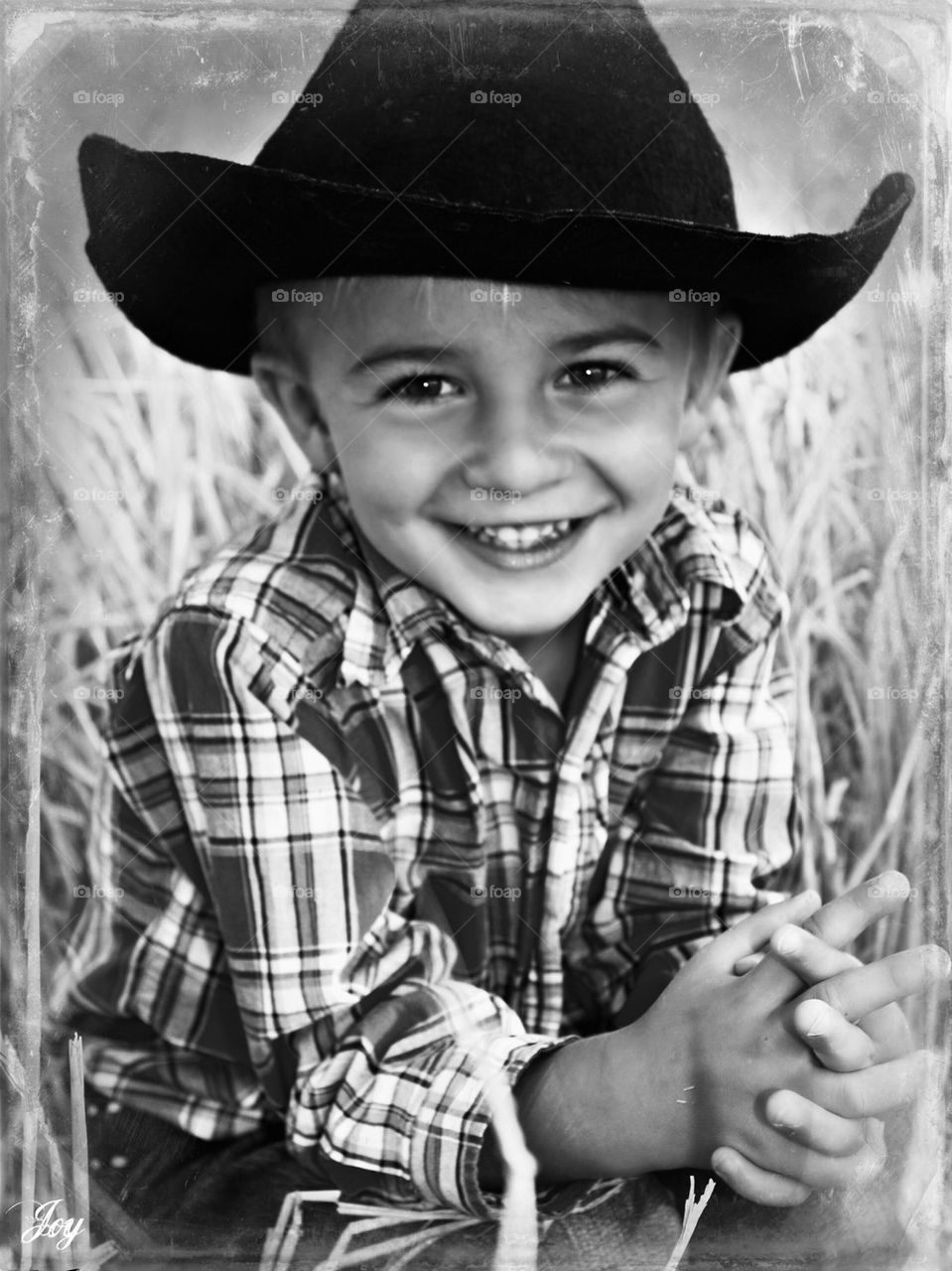 Smiling Little Cowboy 