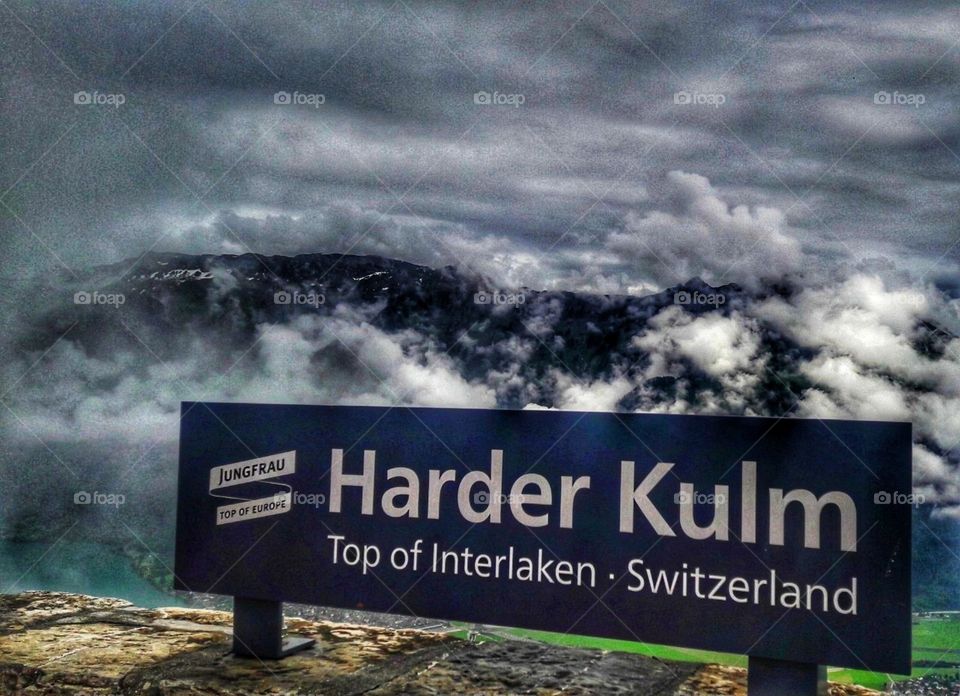 Una mañana nublosa en Harder Kulm.
Europe 
Switzerland.