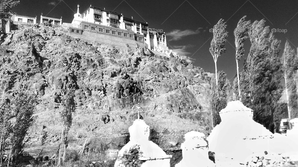 Buddhism monastery right on top o the mountain...well they are real good with real estate of sorts...