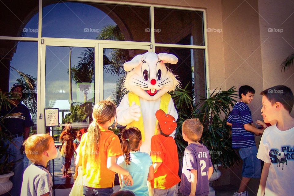 Easter bunny visit
