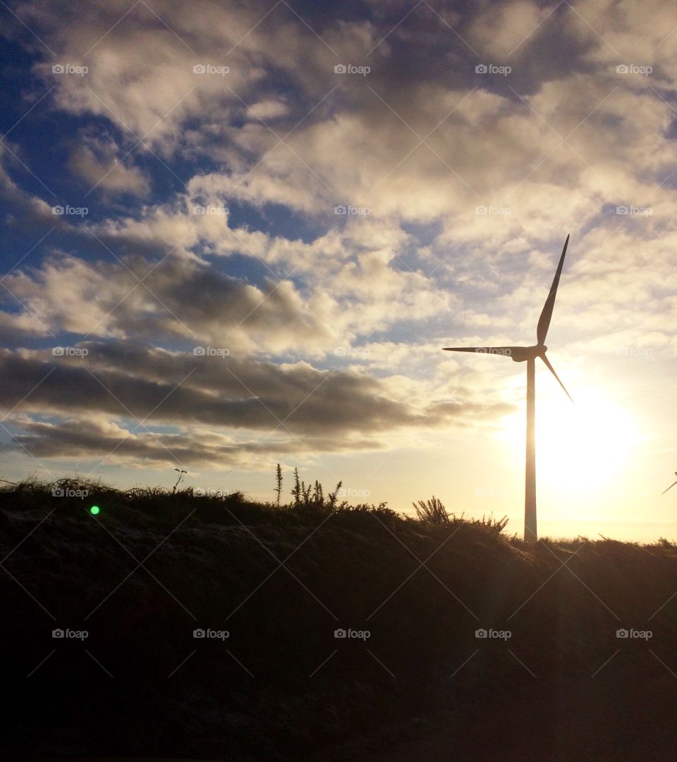 The Turbine and the North Devon sky
