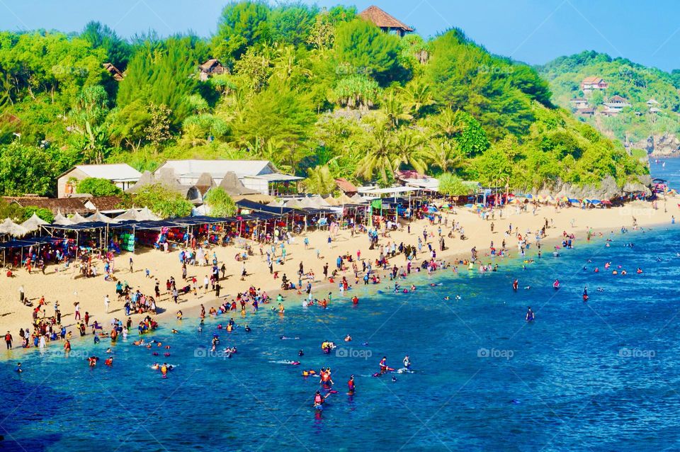 Beautiful beach in Central Java