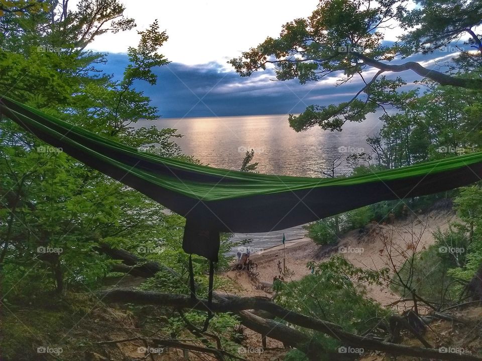 hammock, on sand dune