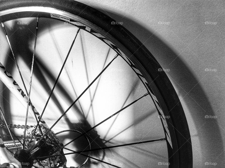 Bicycle wheel close up