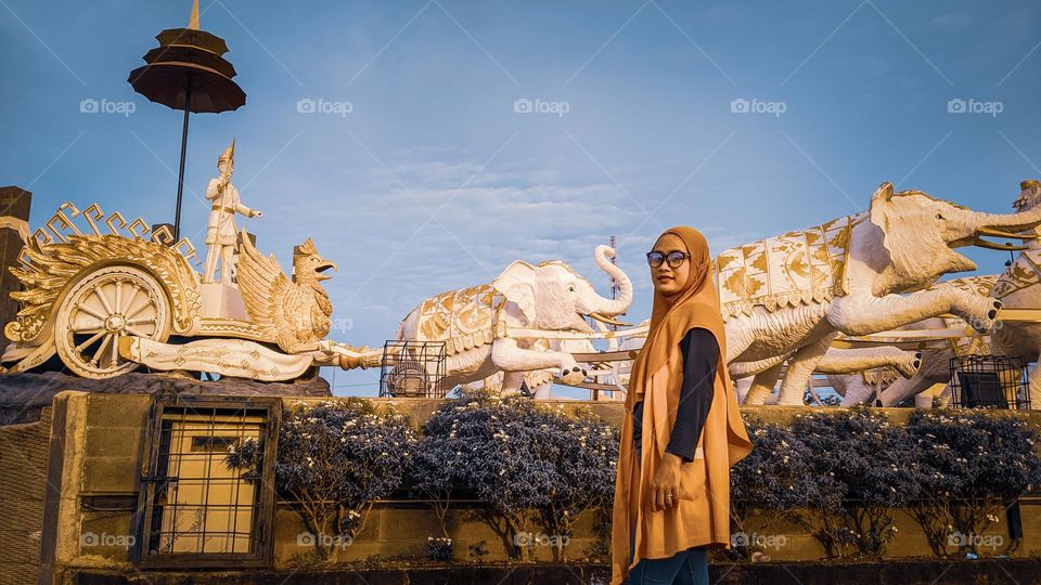 Elephant statue, Central Lampung
