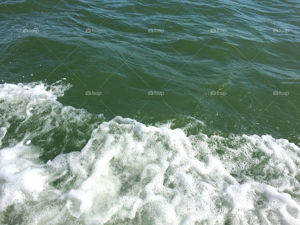 Waves from boat