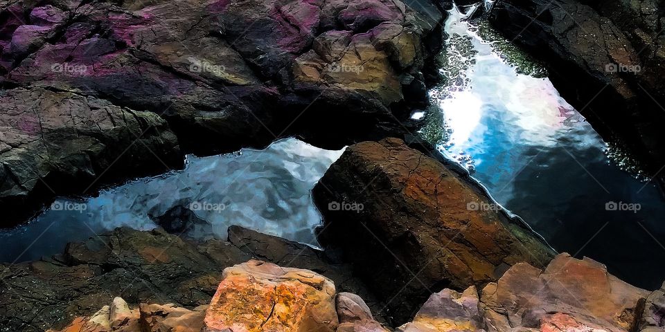 sunlight reflection on water