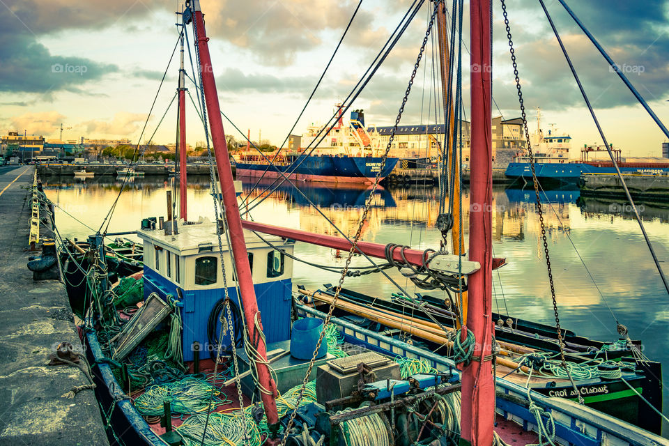 Boat at Galway docks