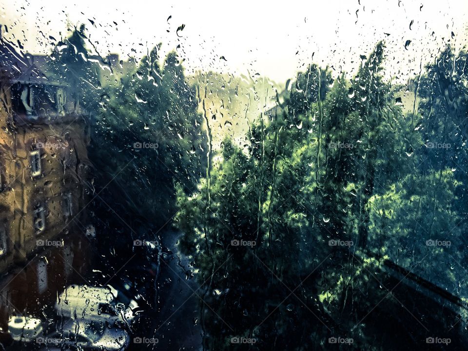 rain on a window
