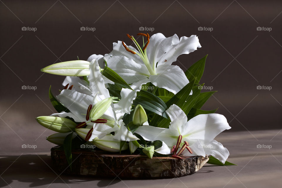 white lilies