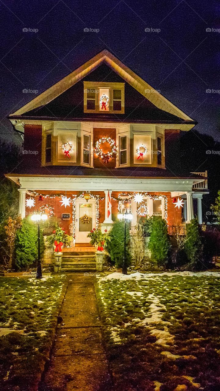 Welcoming twinkling lights in winter