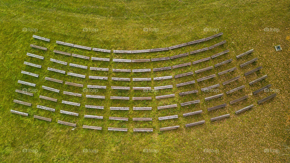 Benches from above 