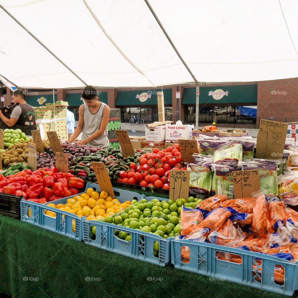 Street Fruit and vegetables market 