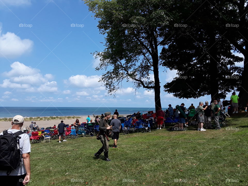 d-day reenactment crowd