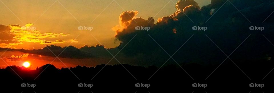 Sunset, Backlit, Evening, Silhouette, Dawn