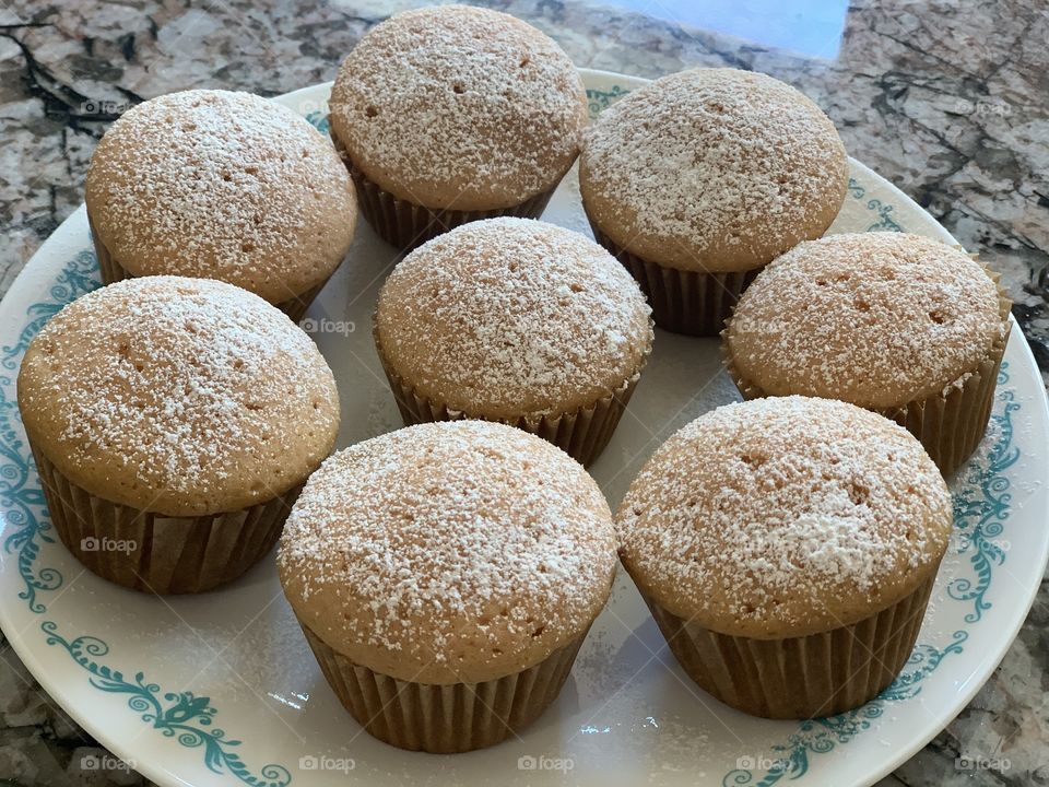 My 13-year-old, Julia, made French puff morning muffins from scratch.