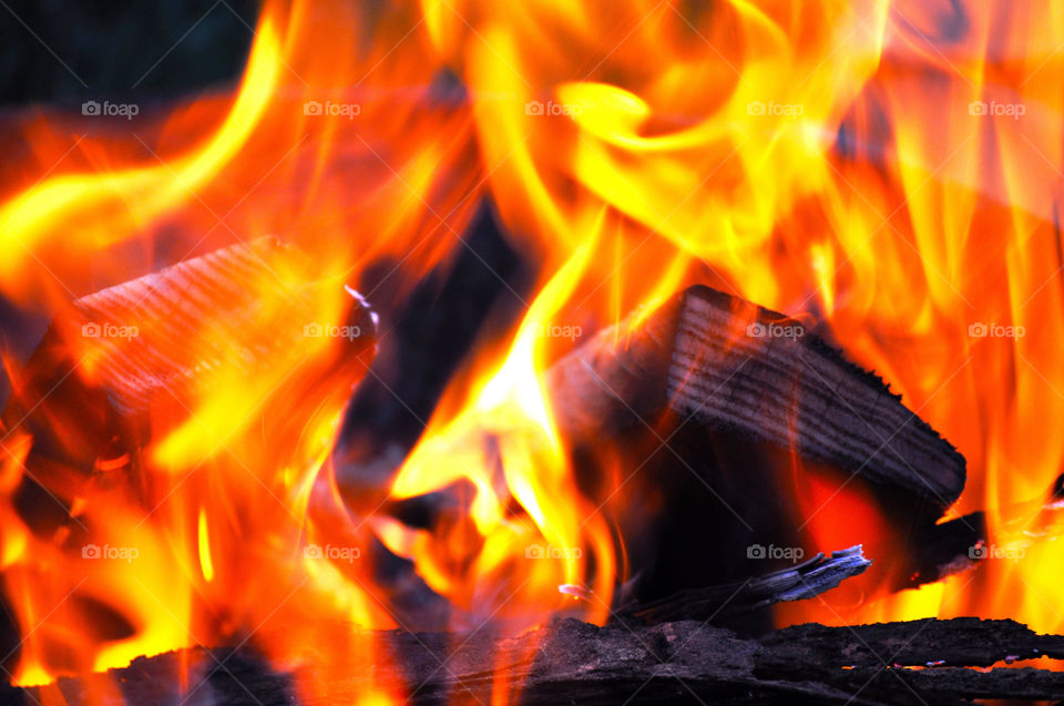 wood fire flames campfire by refocusphoto