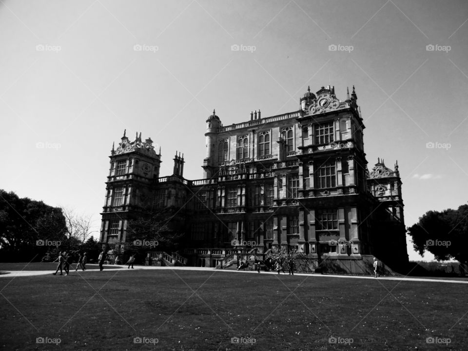 black and white architecture. Batman Castle  in England