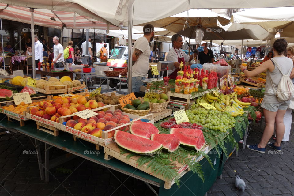 Street food in Rome , Italy. 