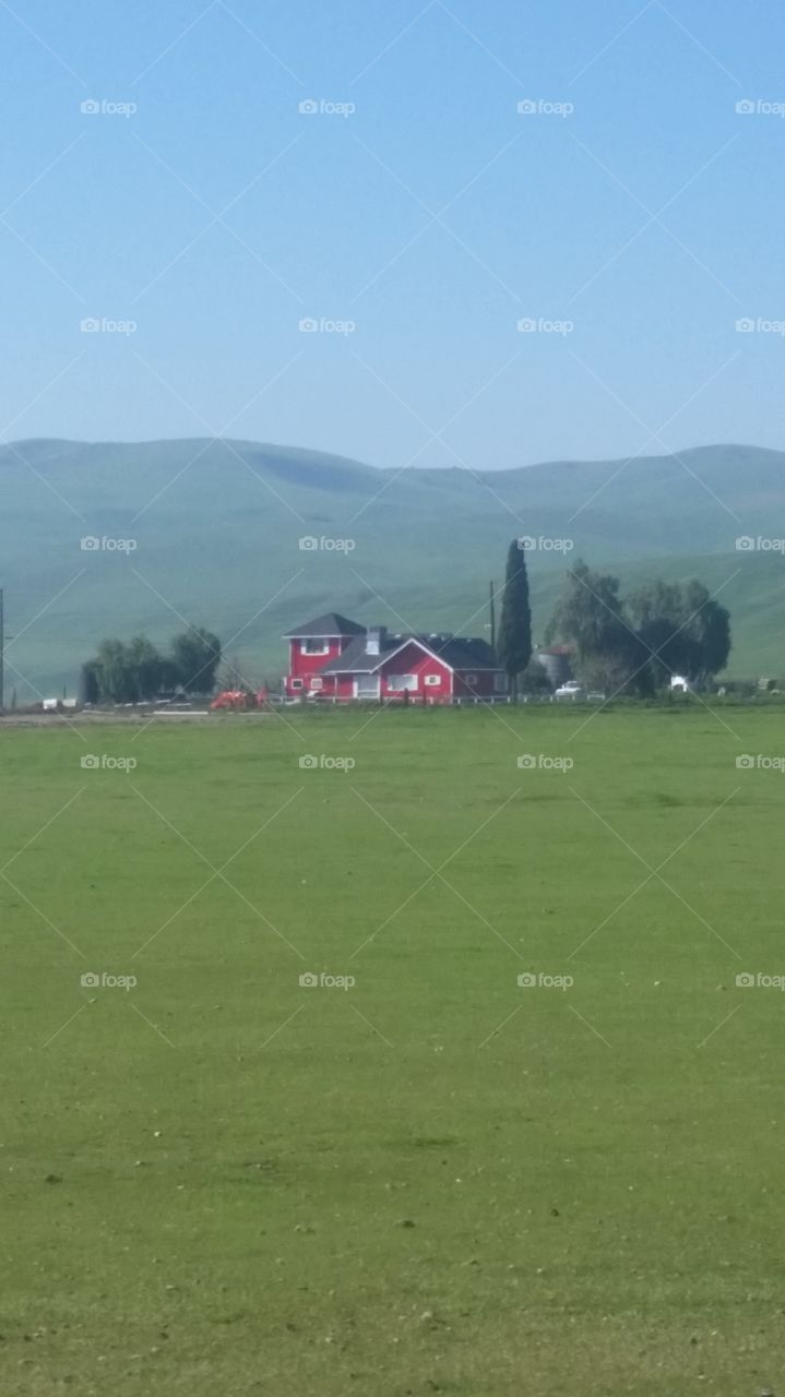 farm on the freeway in California