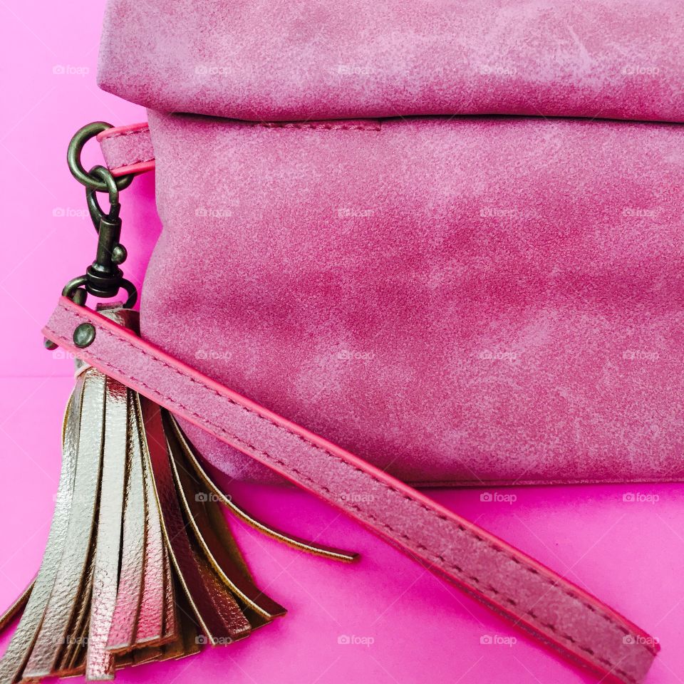 Pink Suede Bag