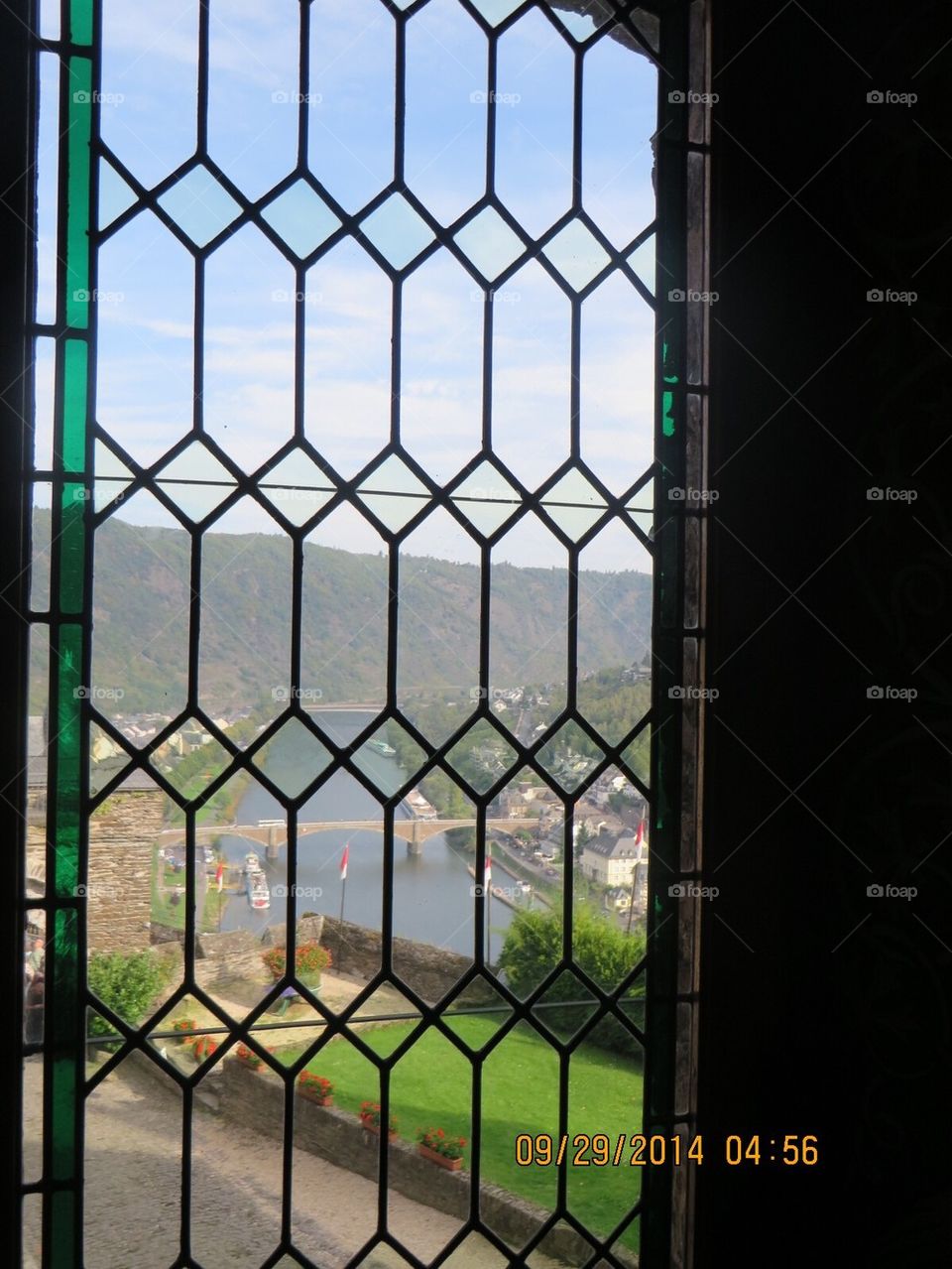 Window view from a castle