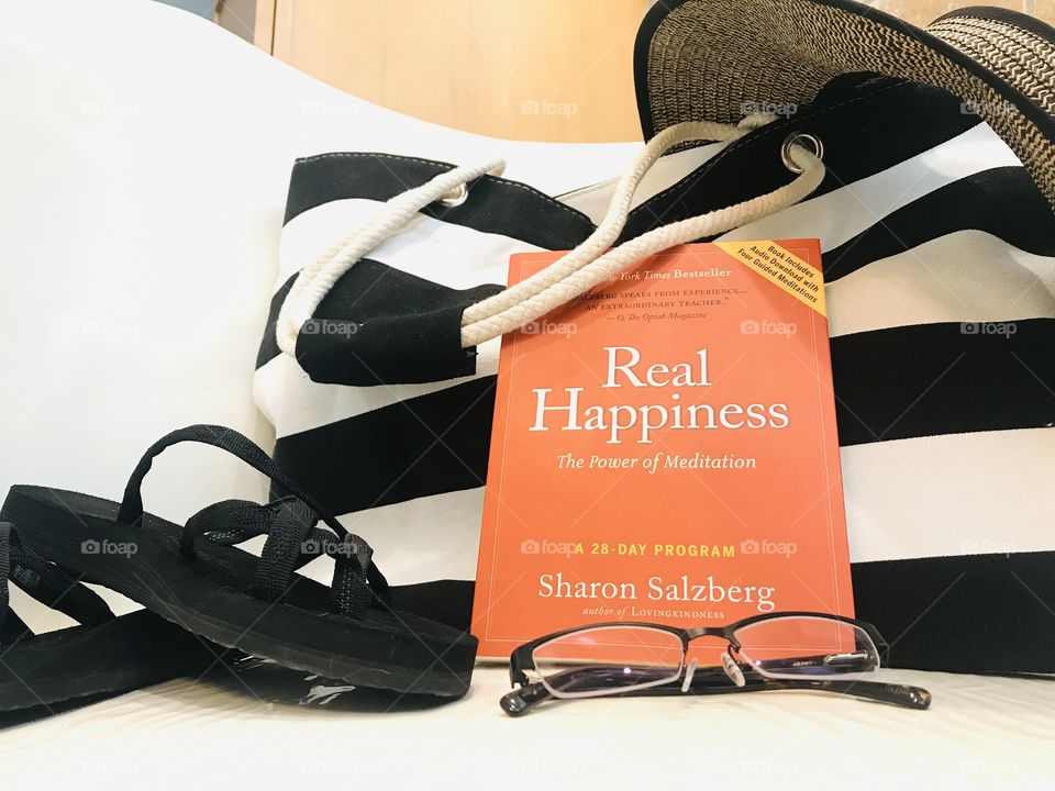 Let’s get ready to travel with best feel good read, sun hat, reading glasses, and favorite sandals for walking in sand! 