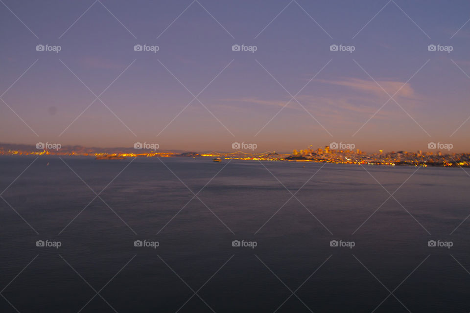 THE VIEW FROM GOLDEN GATE BRIDGE SAN FRANCISCO CALIFORNIA USA