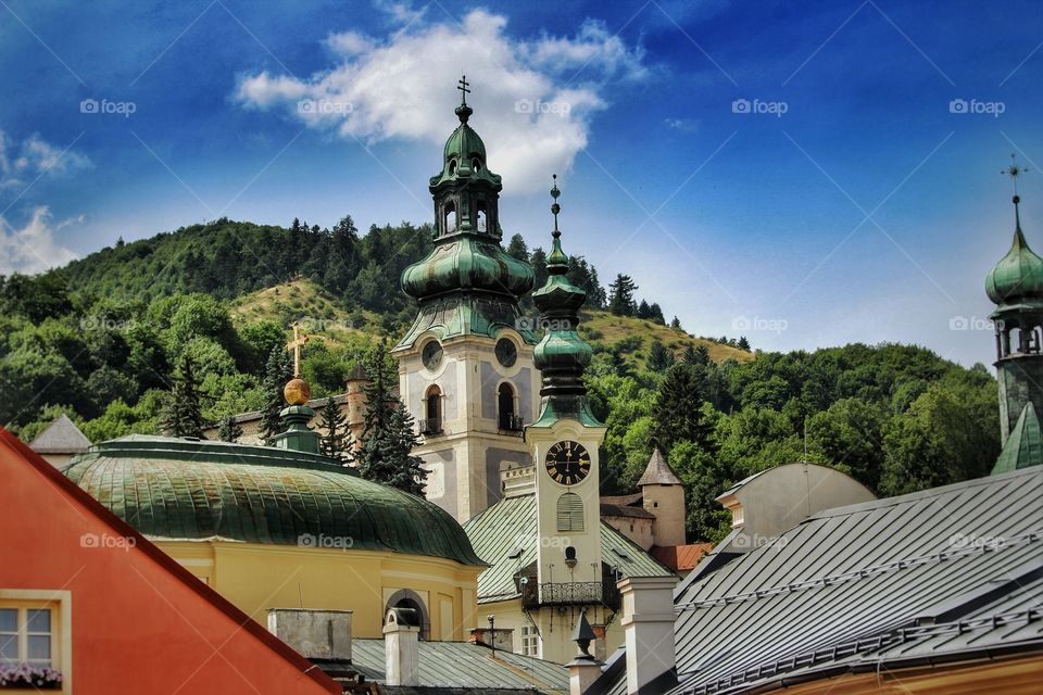 Banská Štiavnica on a sunny Day
