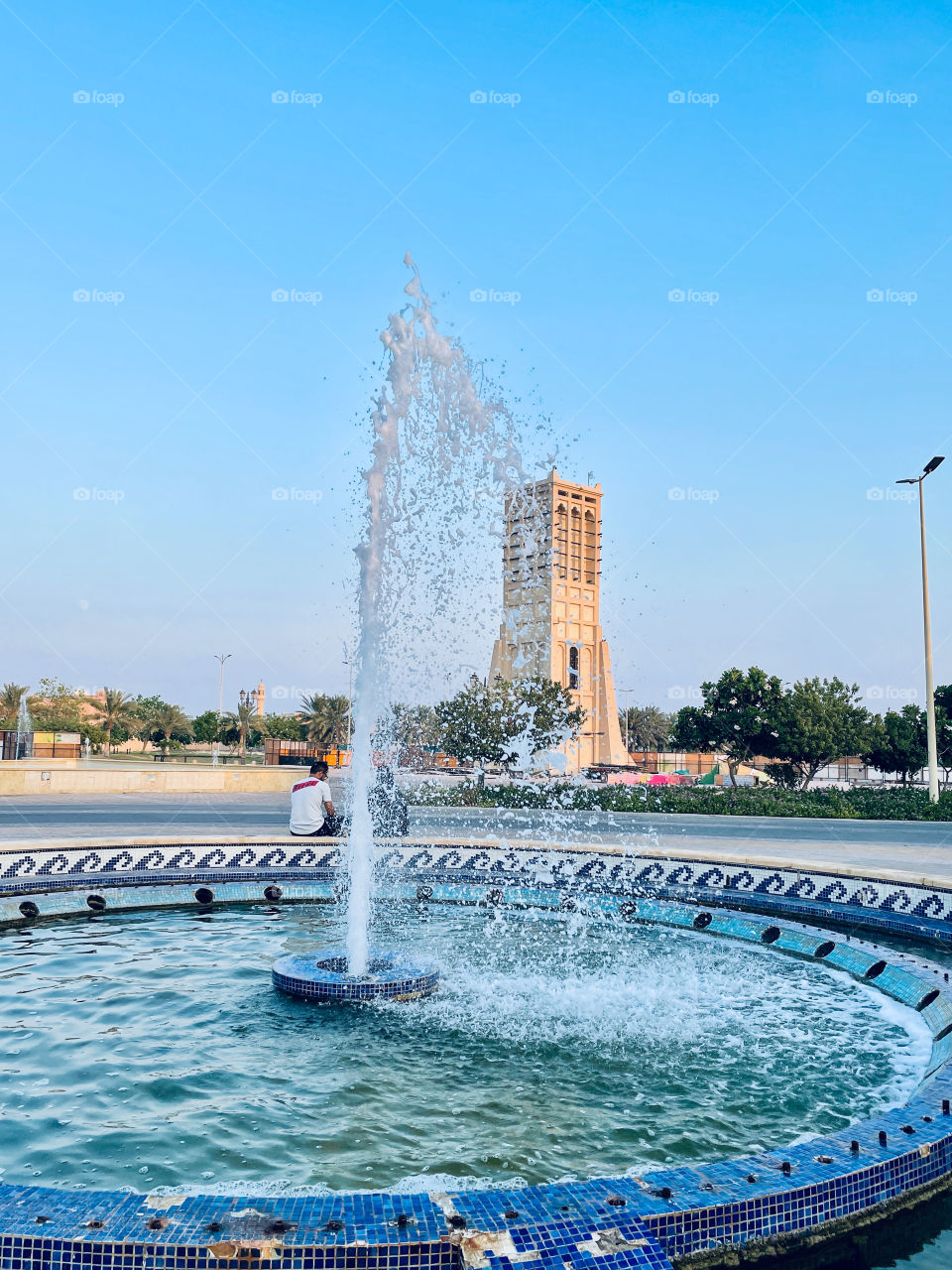 Water splash.Fountain 