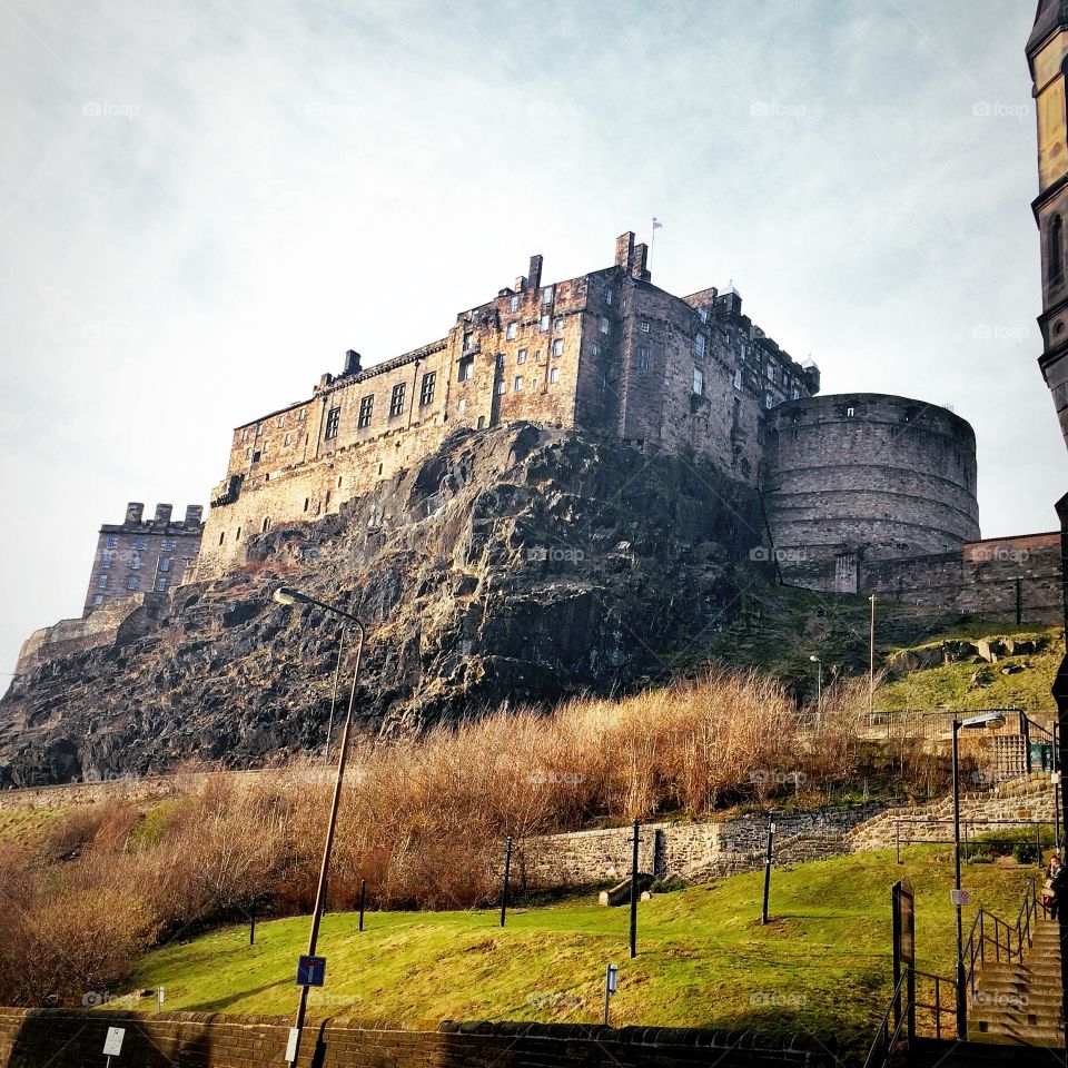 Edinburgh Castle. Taken from the Grassmarket.