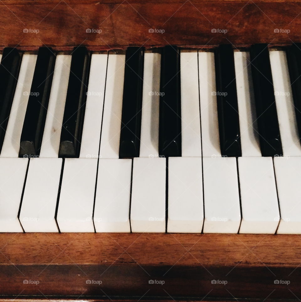 old piano. an old piano found at a little clothing store