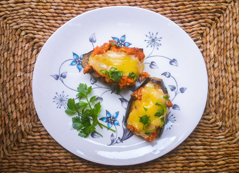 Stuffed eggplant