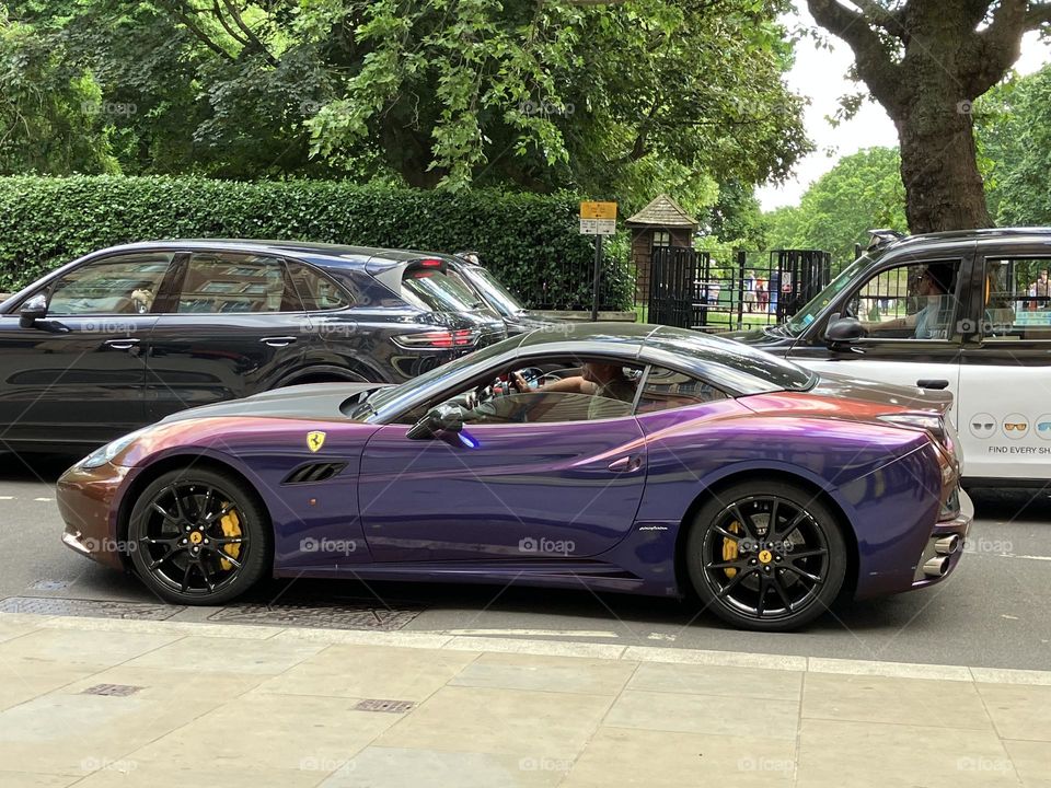 I  L💜VE this car …. Bodywork in my favourite colour … Sat in a pavement cafe when this went past … beautiful 💜💜💜