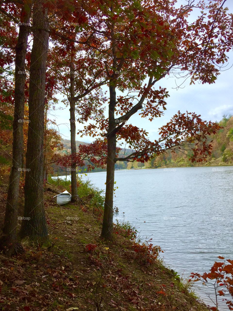 Canoe at Lake Laura Shenandoah Valley Virginia 