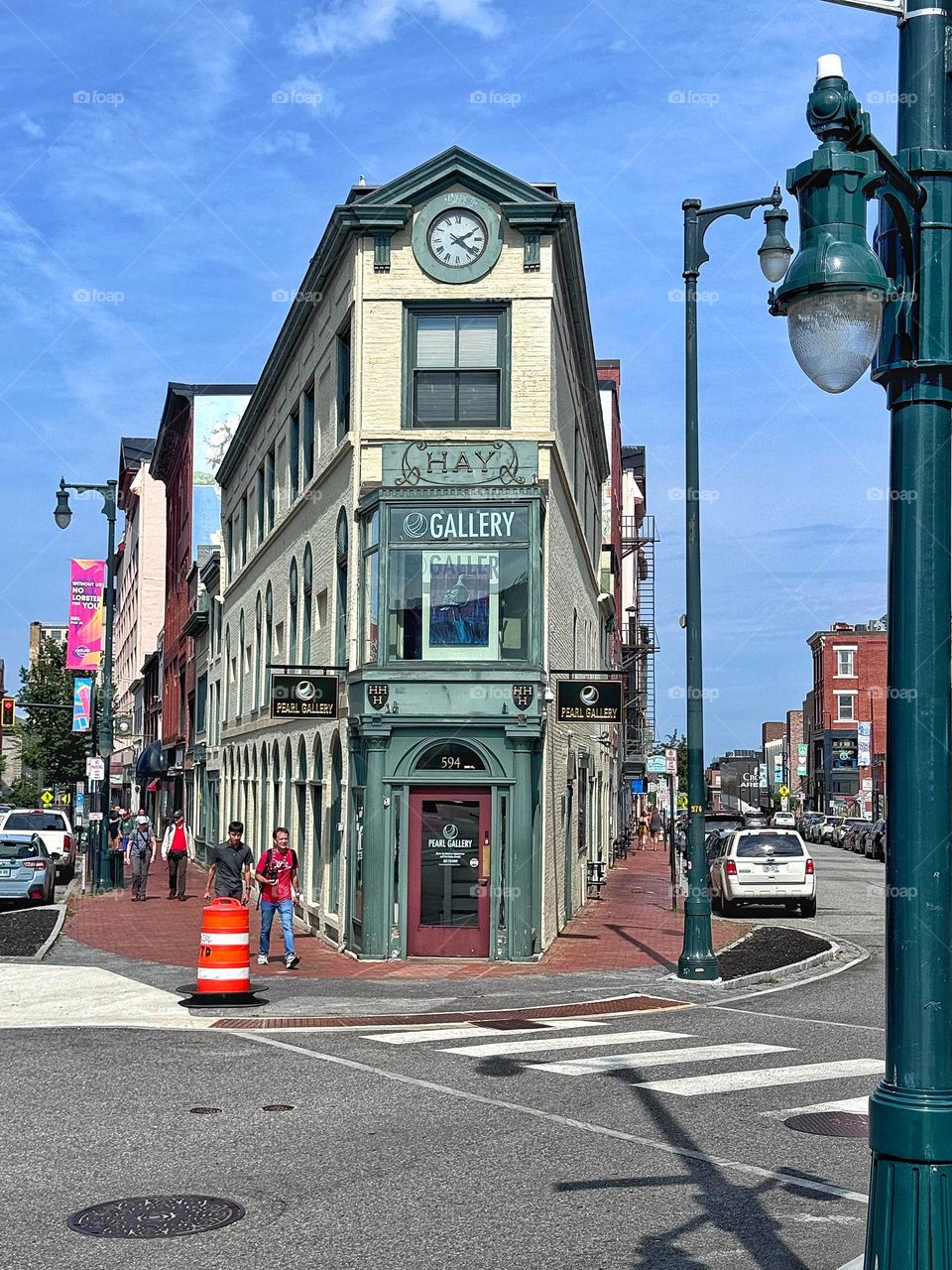 Interesting building on a street corner