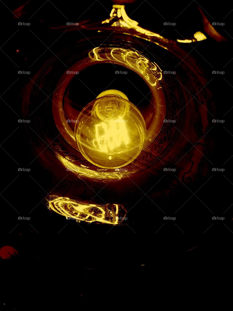 Close-up of Light Bulb - Abstract Art - Filtered Colors