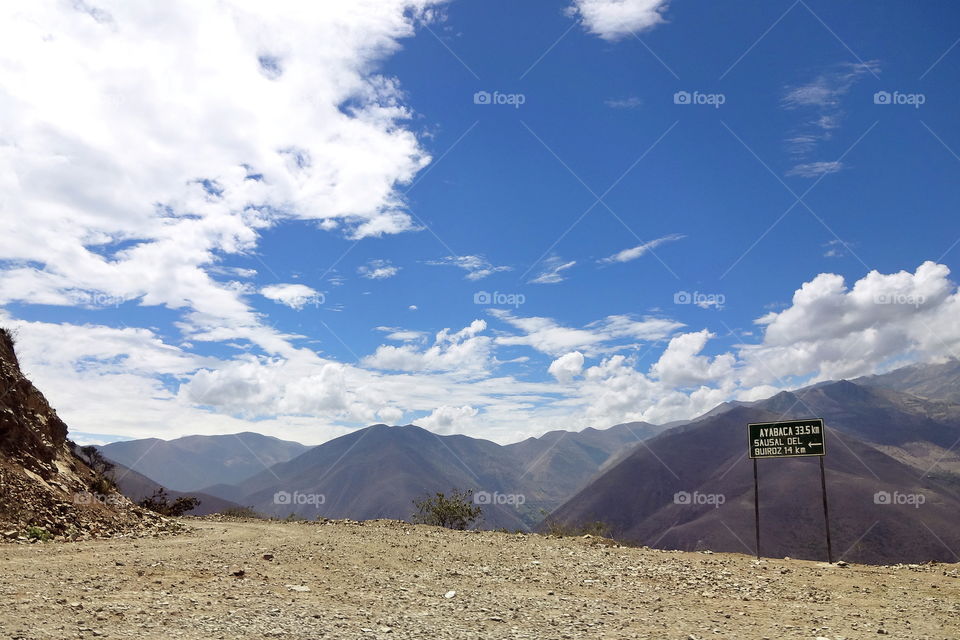 Death road to ayabaca, peruvian andes, dangerous road peru