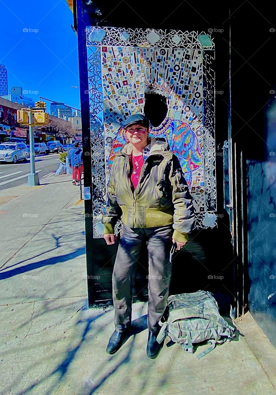 The unveiling of a new mosaic honoring “Christopher Wallace” a.k.a. “Biggie Smalls” a.k.a. the “Notorious B.I.G.” took place on March 9, 2023 on “Fulton St” in “Clinton Hill”, Bklyn, NY. Hypnotic Productions