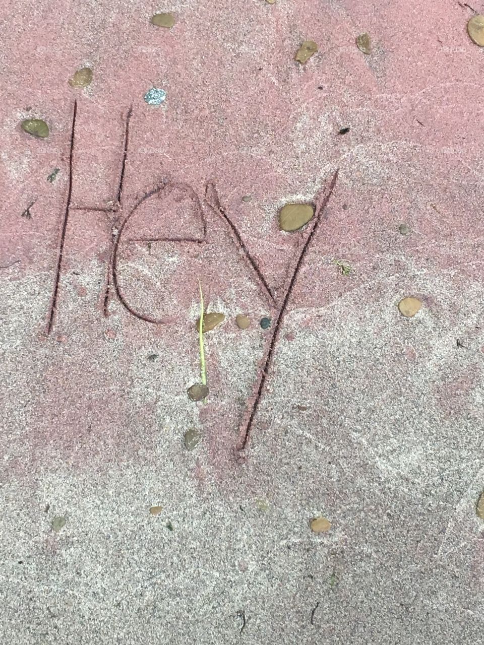 Sand writing