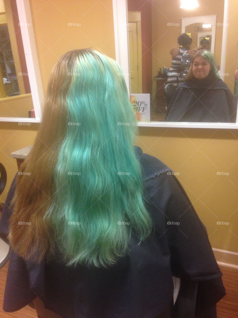 Crazy hair dye job 