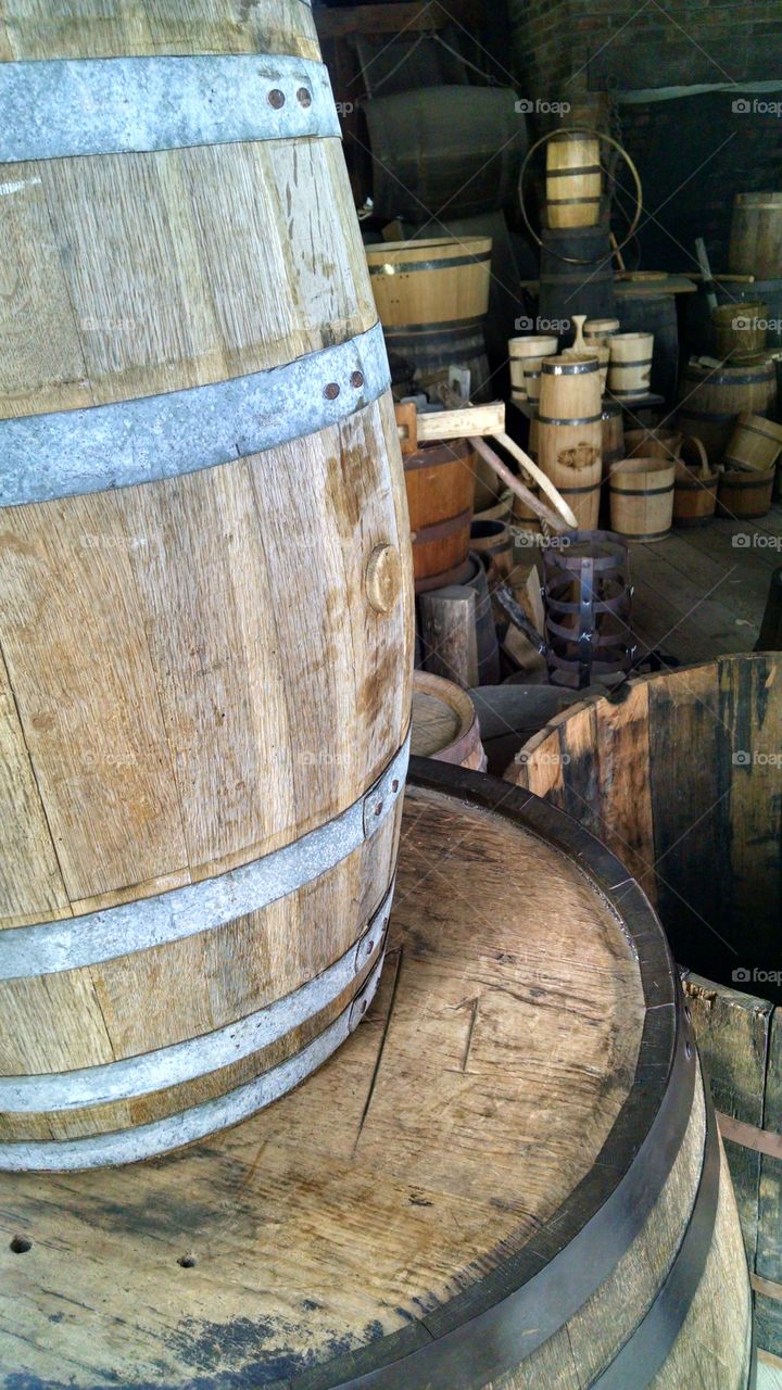 coopering. barrel making