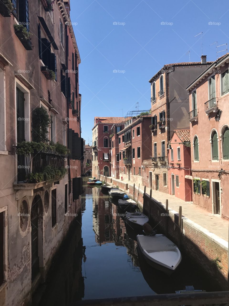 Magical view of the Venice canal 