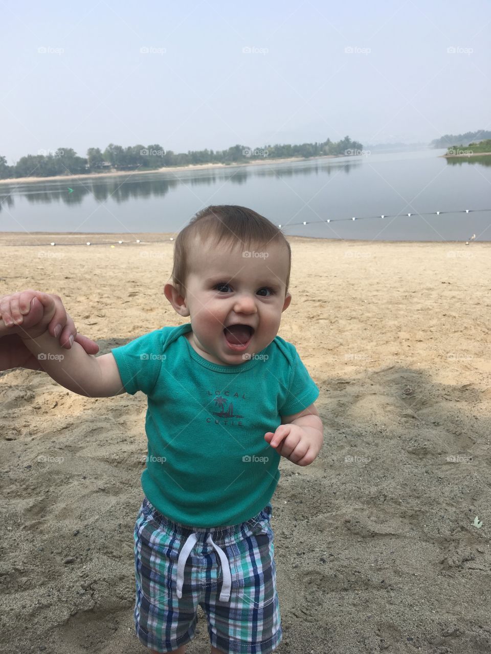 Baby boy on the beach